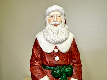 Vintage Porcelain Santa Statue