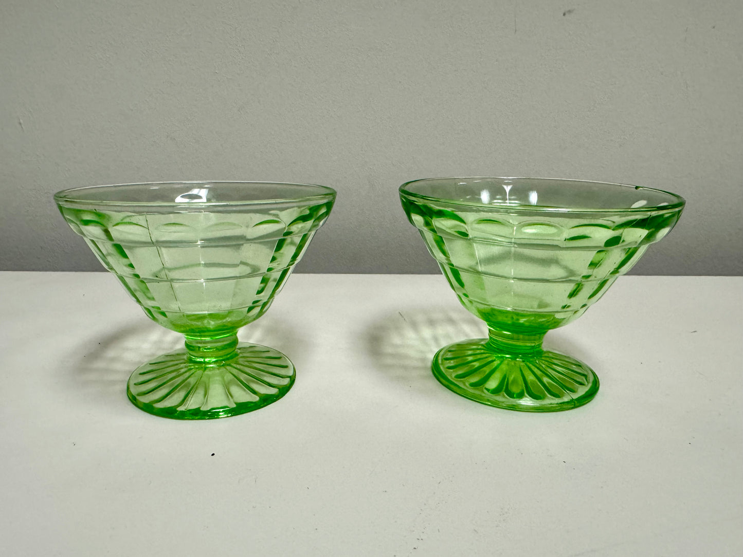 Anchor Hocking Green Depression Glass Set