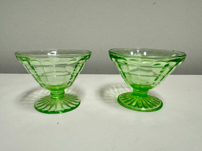 Anchor Hocking Green Depression Glass Set