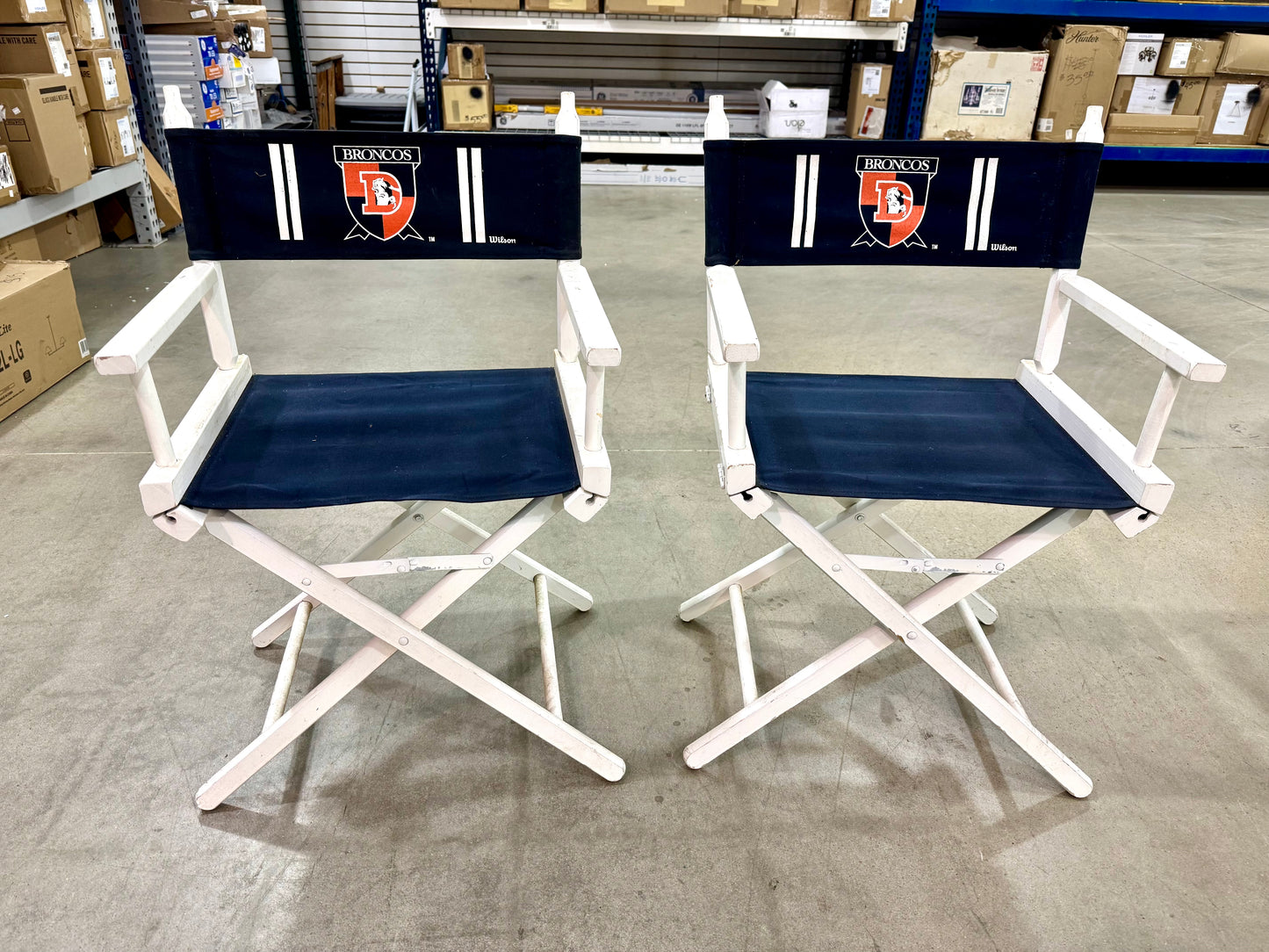 Par de sillas de director de los Denver Broncos