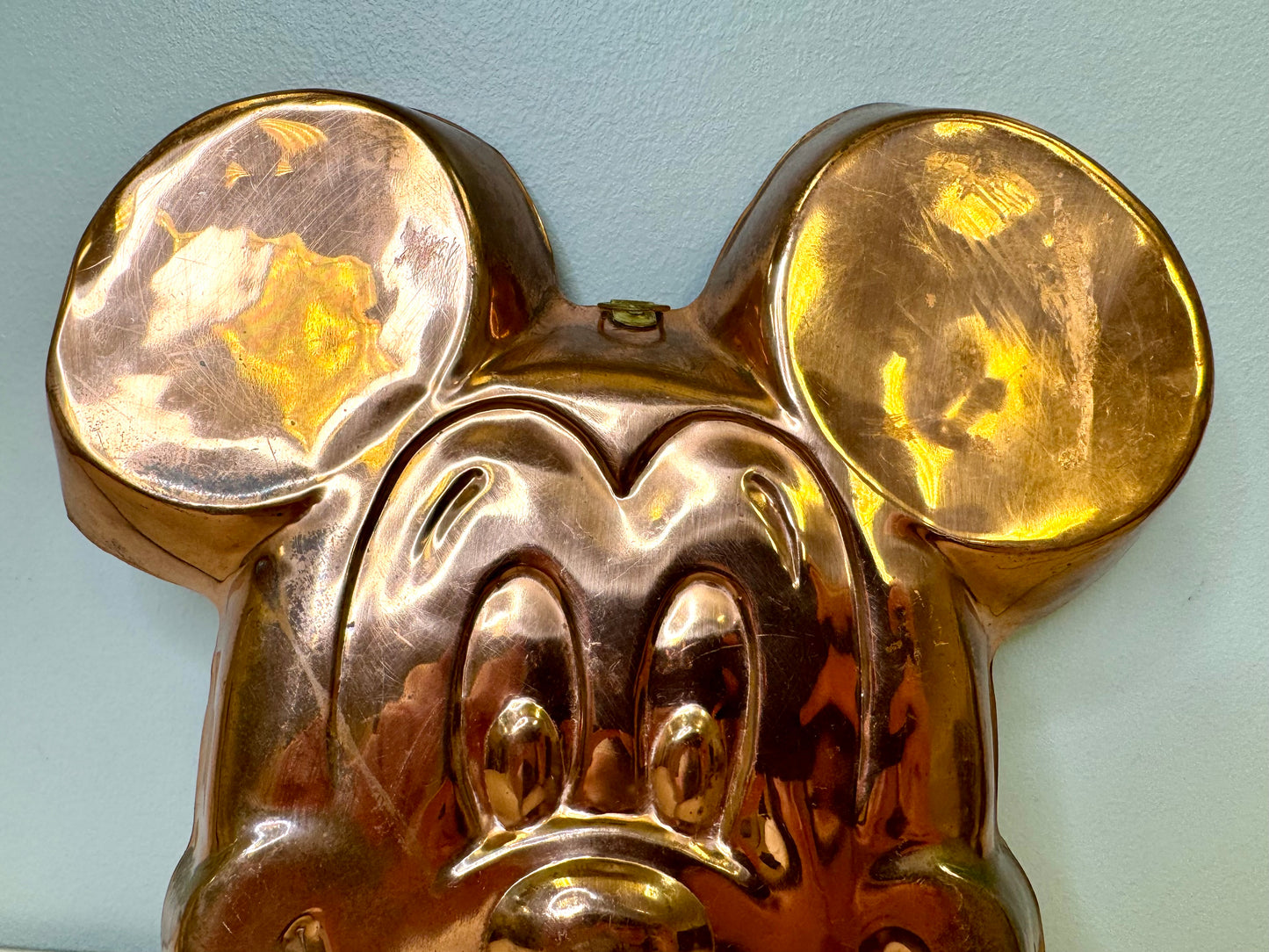 Vintage Copper Mickey Mouse Jello Mold