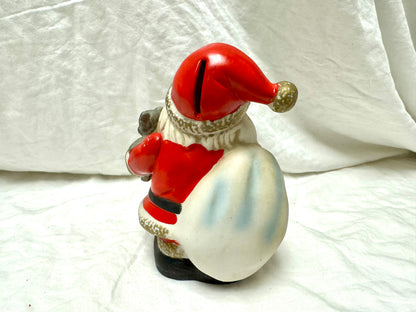 1970s Ceramic Santa Coin Bank