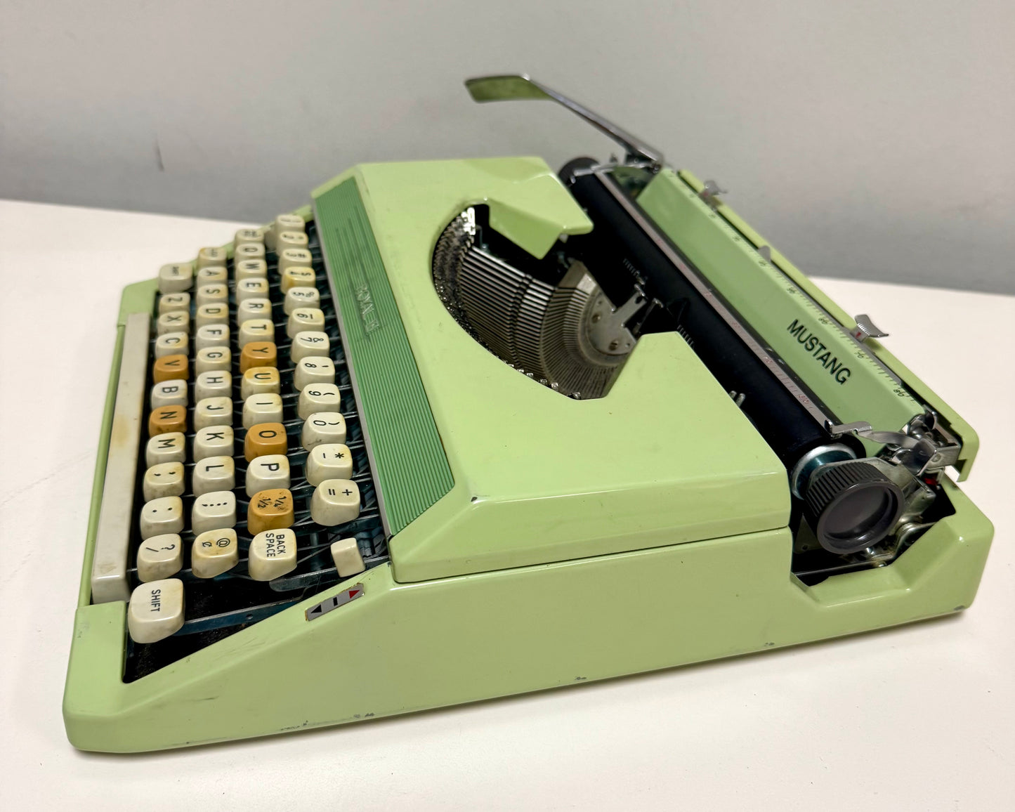1970s Lime Green Royal Mustang Typewriter