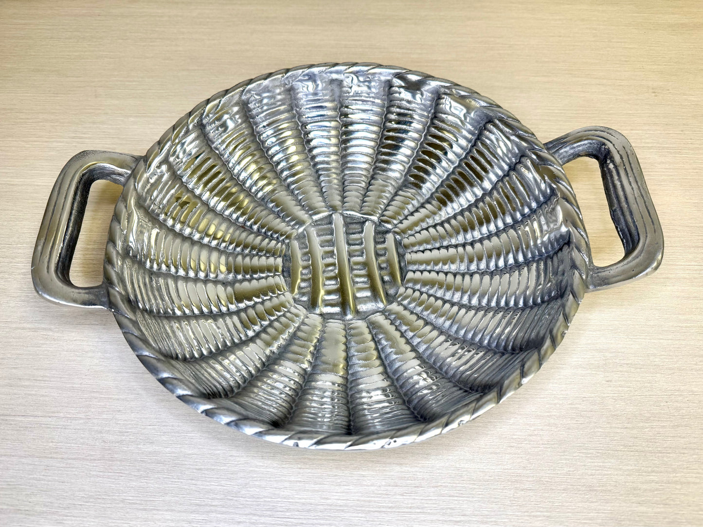 Vintage Pewter Weave Bowl