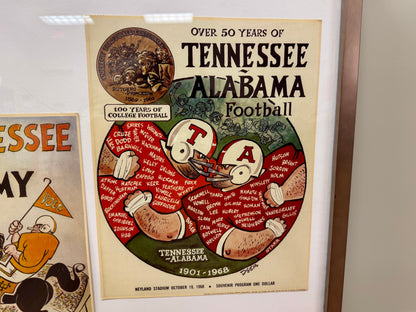 Tennessee Vols Comic Style Program Framed Art