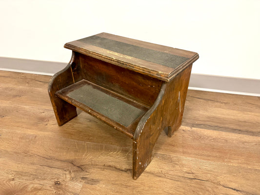 Vintage Two Step Stool with Storage