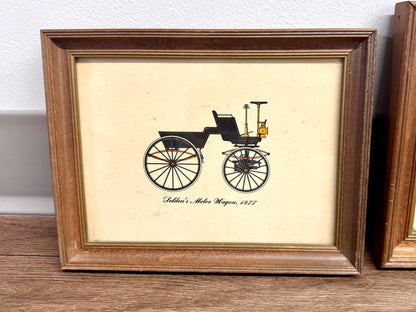Antique Wagon & Automobile Art Set