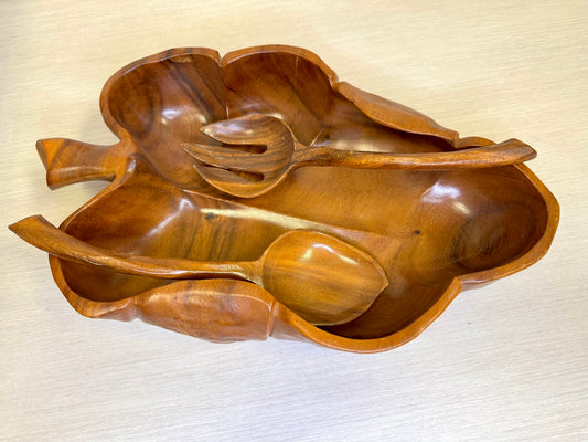 Hawaiian Sorensen Monkeypod Wooden Salad Bowl