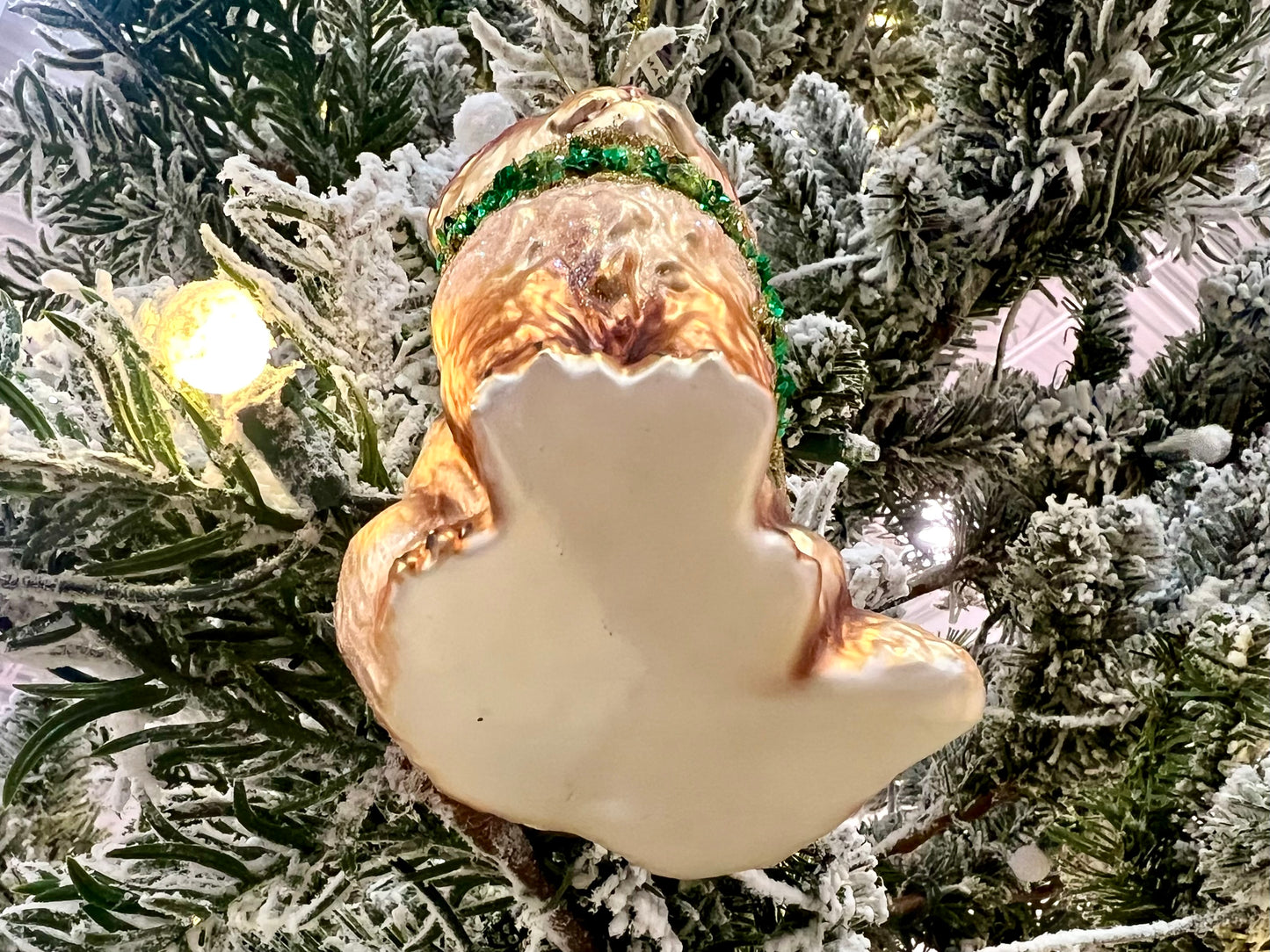 Orange Cat Christmas Ornament