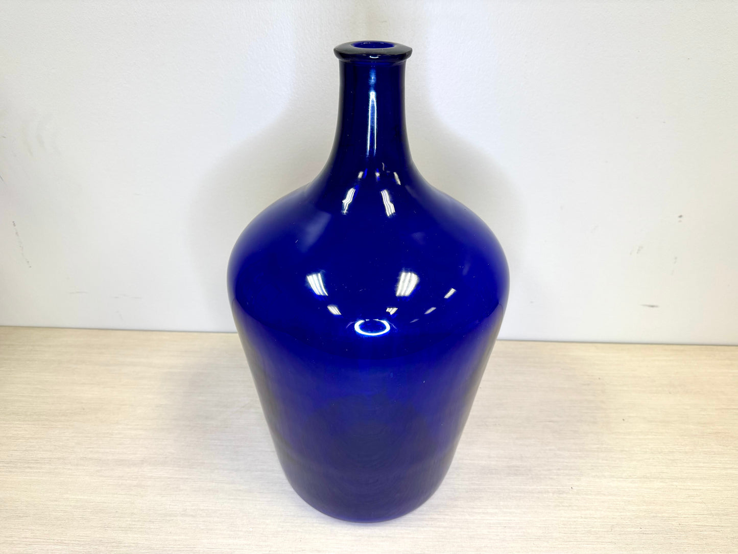 Large Blue Demijohn Bottle