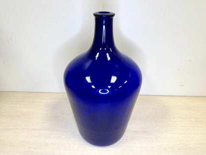 Large Blue Demijohn Bottle