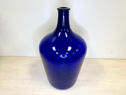Large Blue Demijohn Bottle