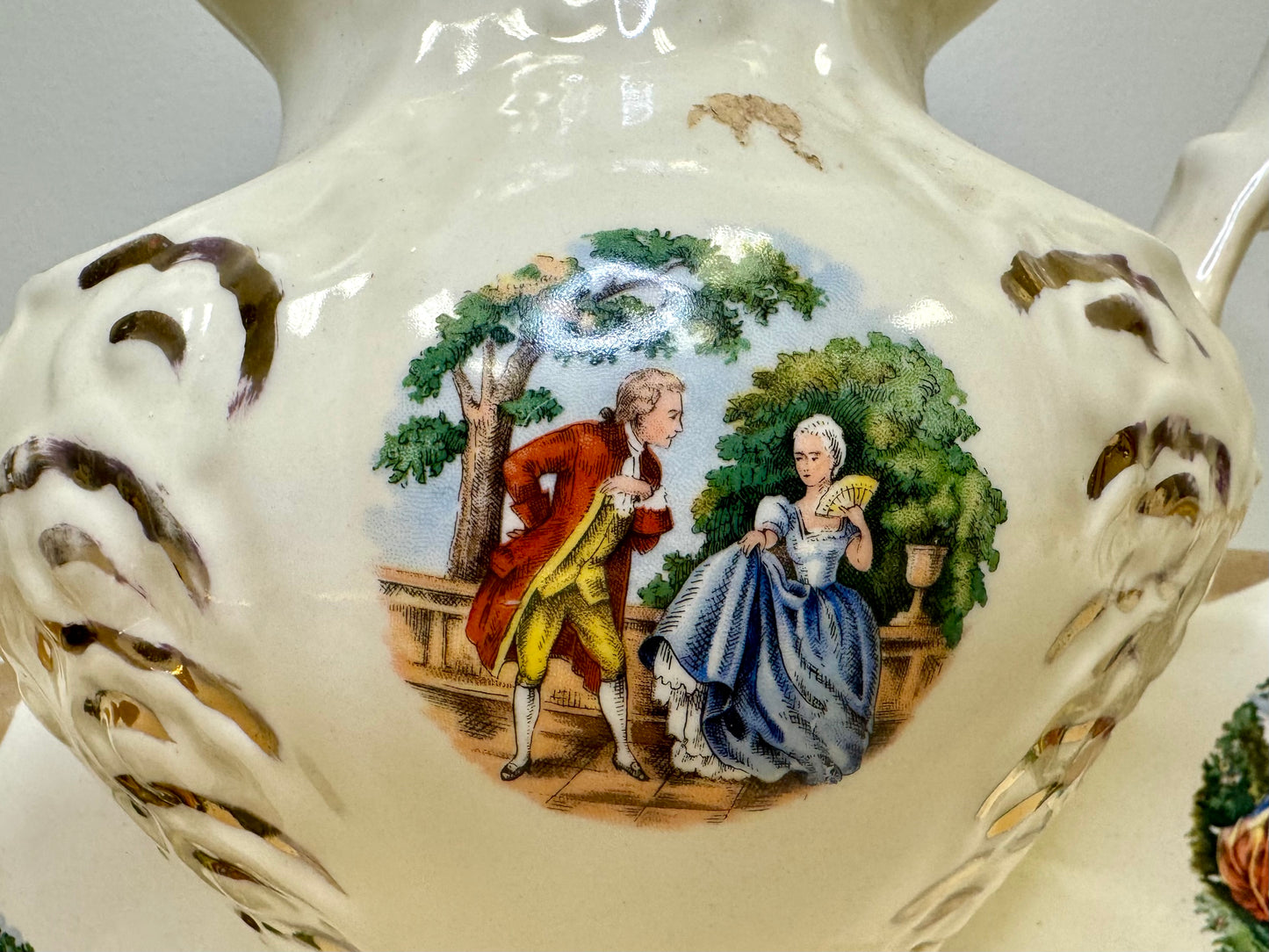 1868 George & Martha Washington Pitcher/Wash Basin Set