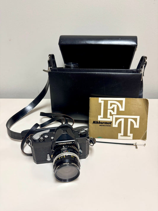 1960s Nikkormat FTN 35mm Film Camera & Lenses Set