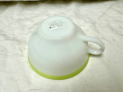 Vintage Lime Pyrex Milk Glass Teacup
