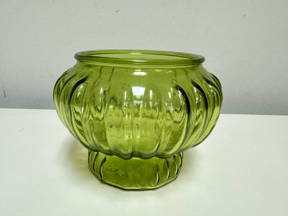 Inarco Olive Green Glass Vase