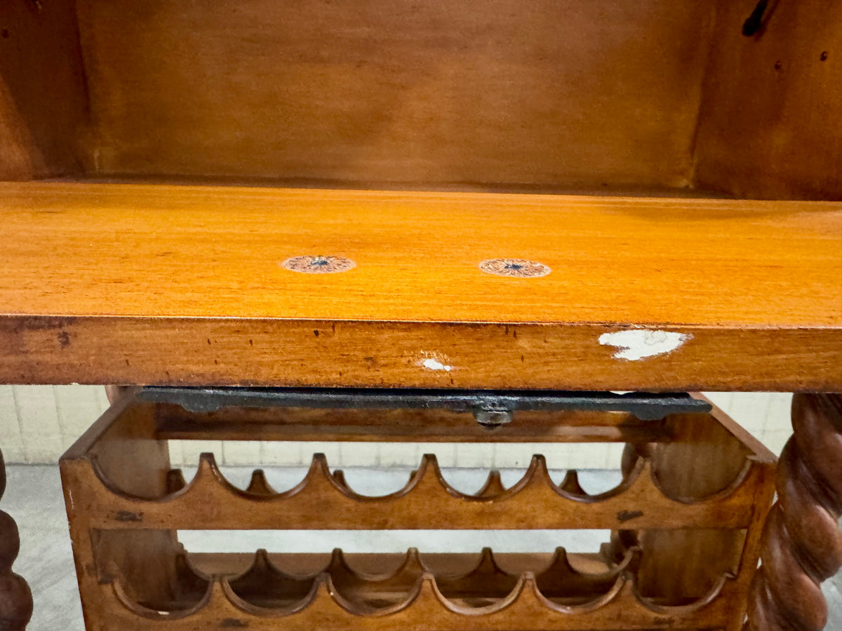 Carved Wooden Bar Cabinet