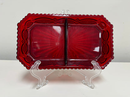 Avon 1876 Ruby Red Divider Tray