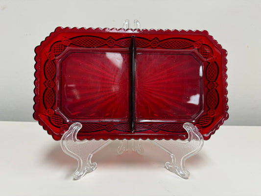 Avon 1876 Ruby Red Divider Tray