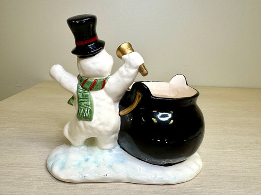 1992 Holland Floral Ceramic Snowman