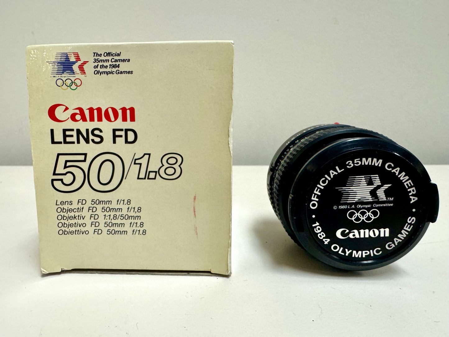 Canon FD 50mm f/1.8 Prime Camera Lens (1984 Los Angeles Olympics Games Edition)