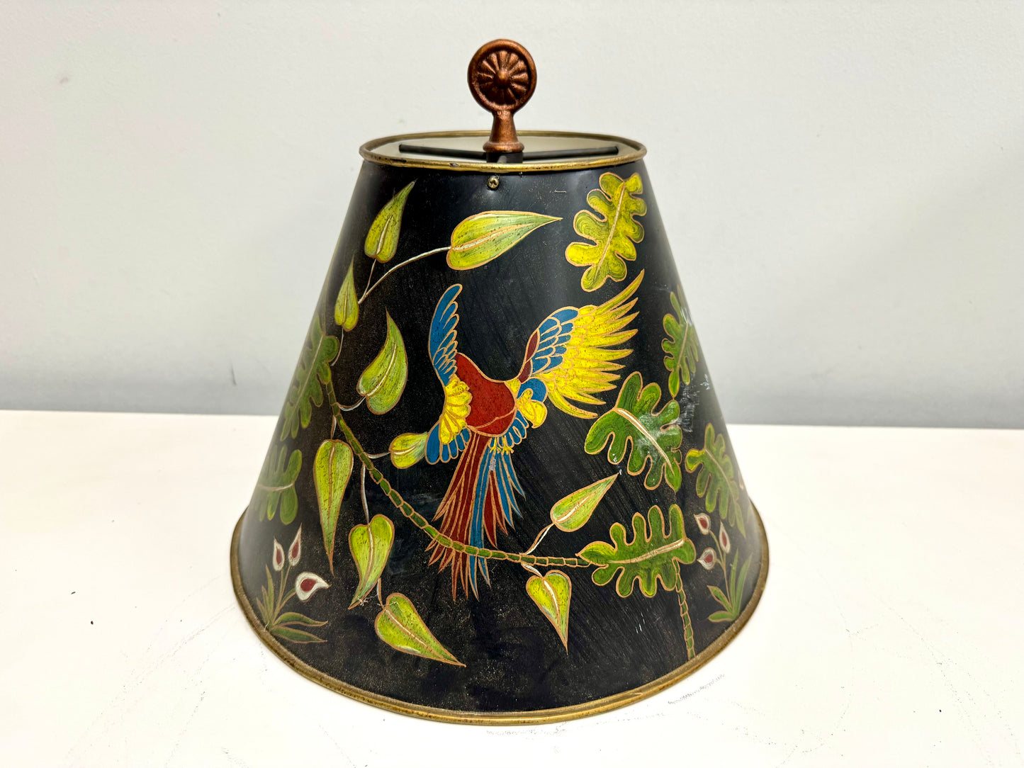 Copper Tipped Metal Lamp Shade