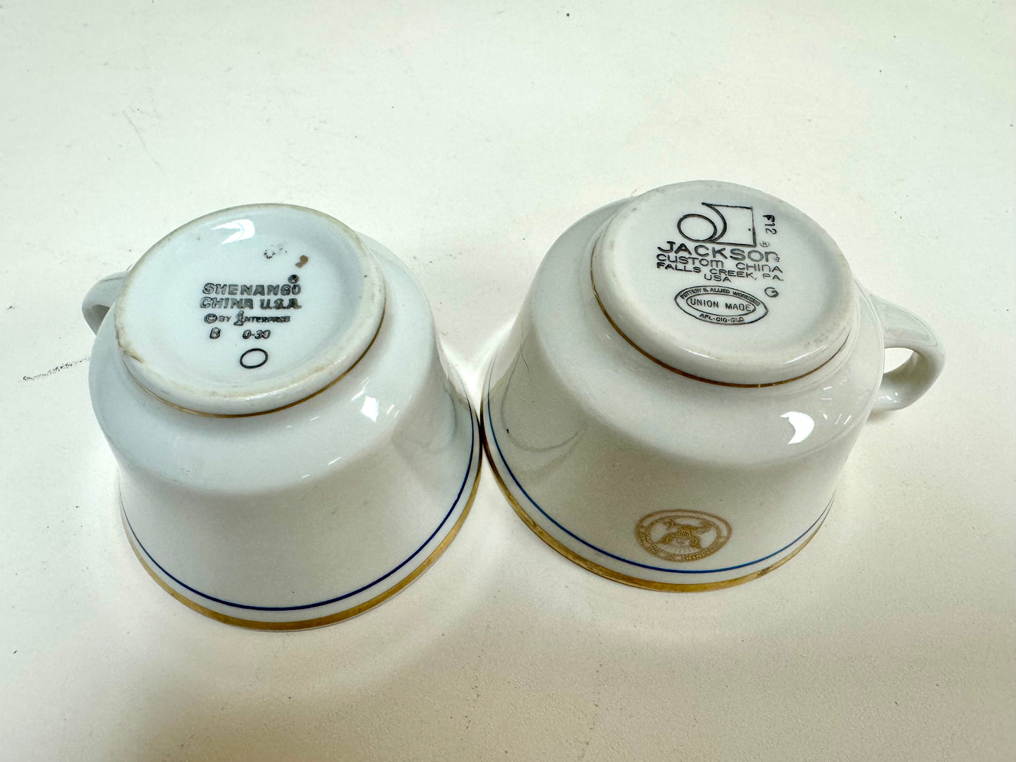 U.S. Navy Mess Wardroom Officer's "Fouled Anchor" Plate & Mug China Set