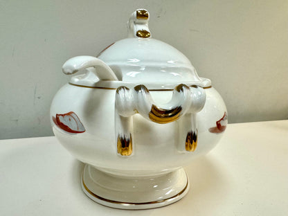 Seafood Themed Soup Serving Covered Dish