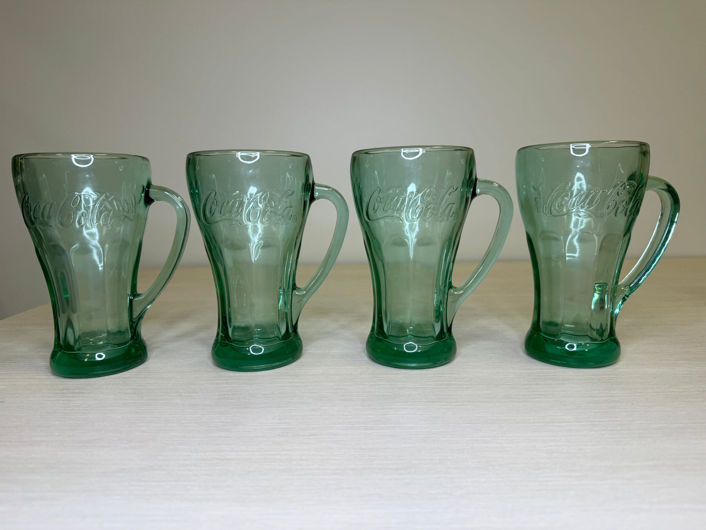 Coca Cola Libbey Green Glasses