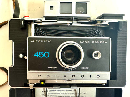 1970s Polaroid 450 Land Camera & Accessories
