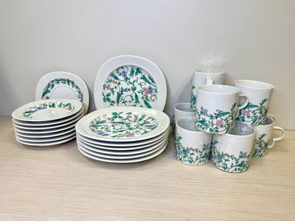 1990s Mikasa "Barcelona" Fine China Plate & Mug Set