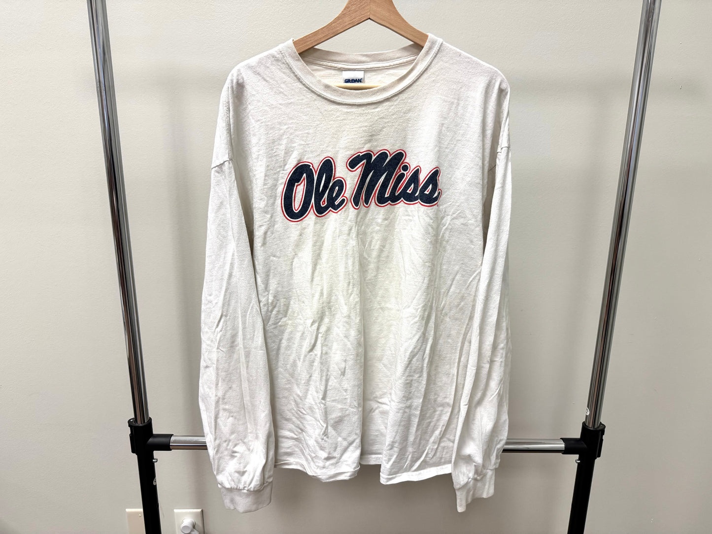 White Longsleeve Ole Miss T-Shirt