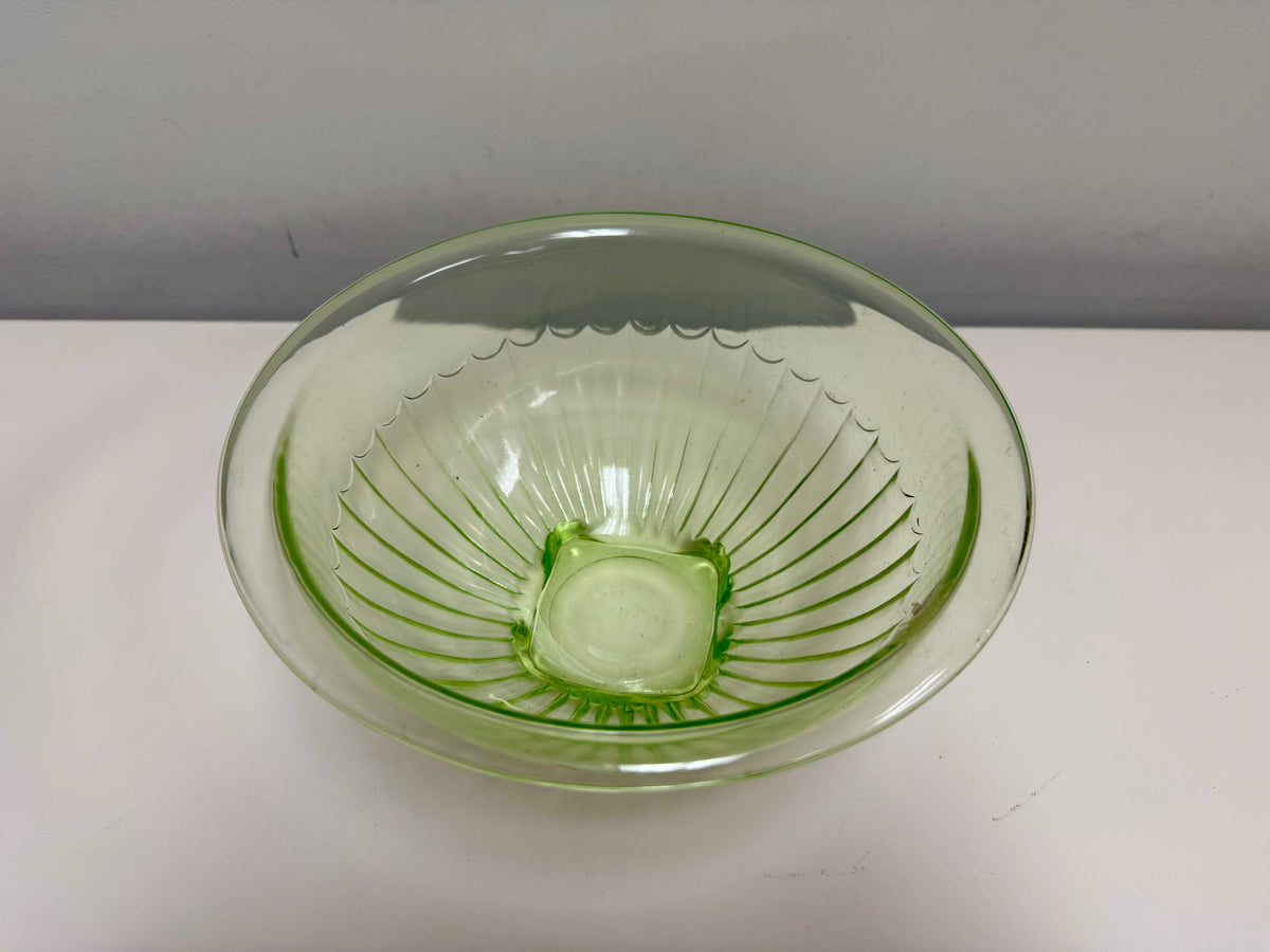 Green Glass Mixing Bowl