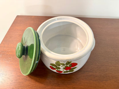 1980 McCoy Pottery "Strawberry County" Casserole Dish