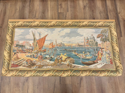 Italian Harbor Scene Tapestry/Arazzo