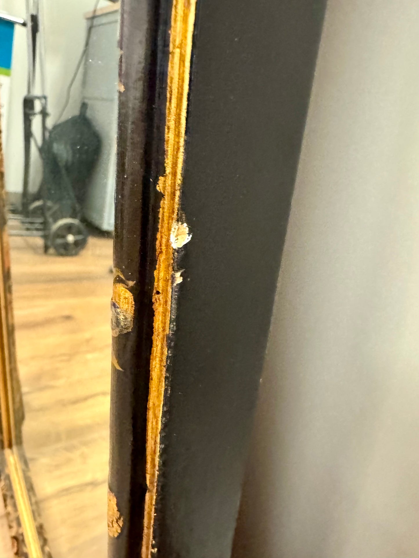 Chinoiserie Black & Gold Mirrors Pair