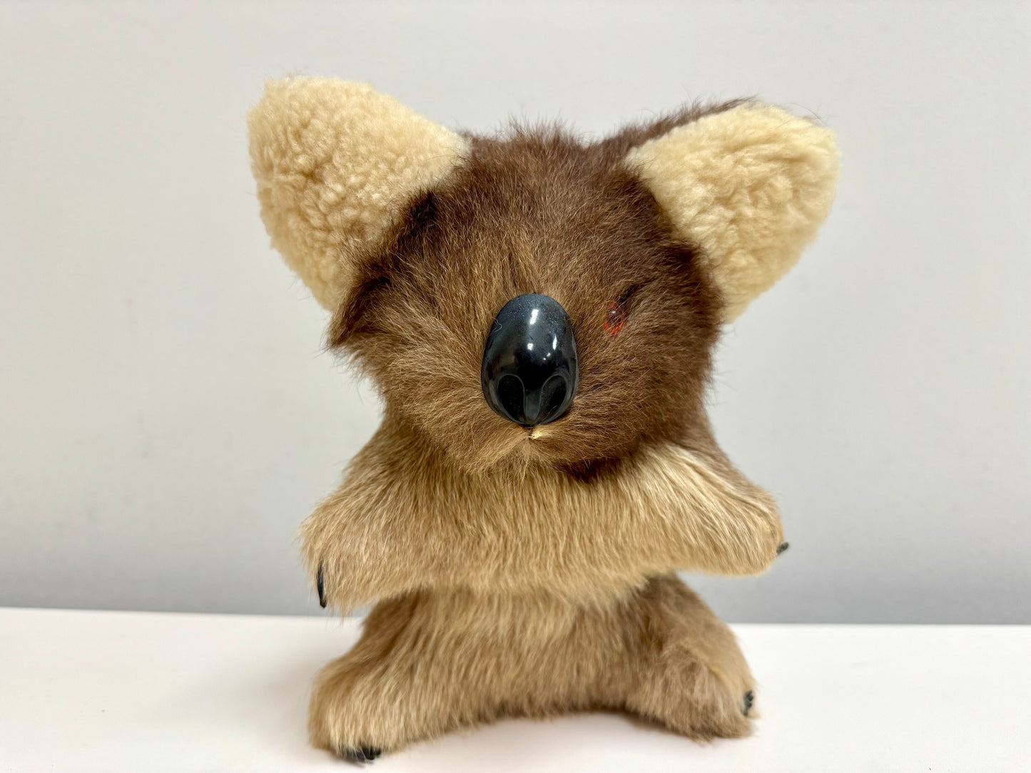 Vintage Real Fur Koala Stuffed Animal