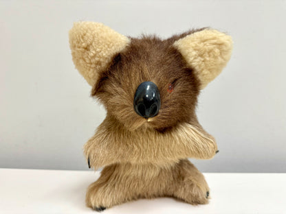 Vintage Real Fur Koala Stuffed Animal