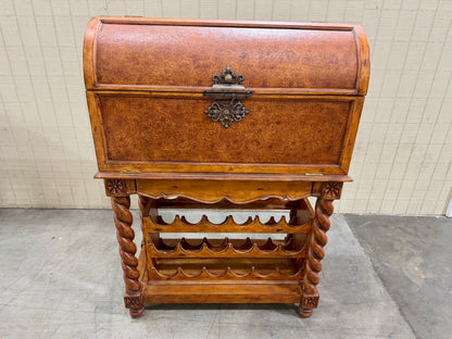 Carved Wooden Bar Cabinet