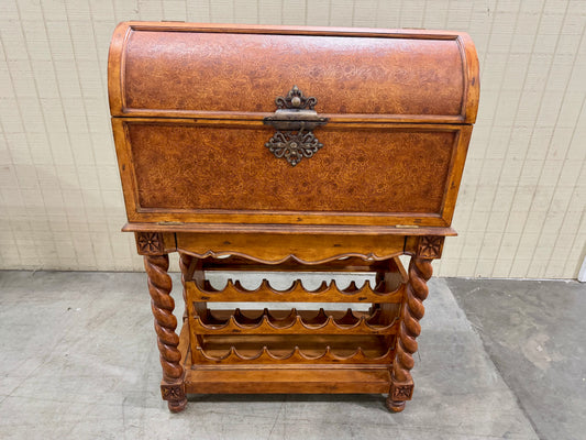 Carved Wooden Bar Cabinet
