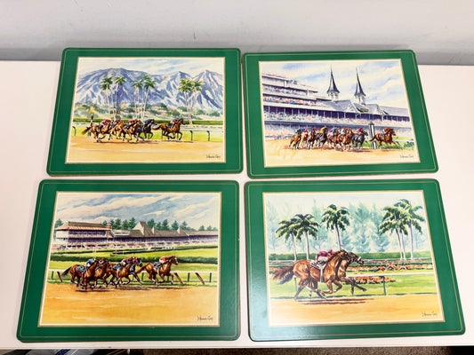 Horse Racing Plate Mat Set