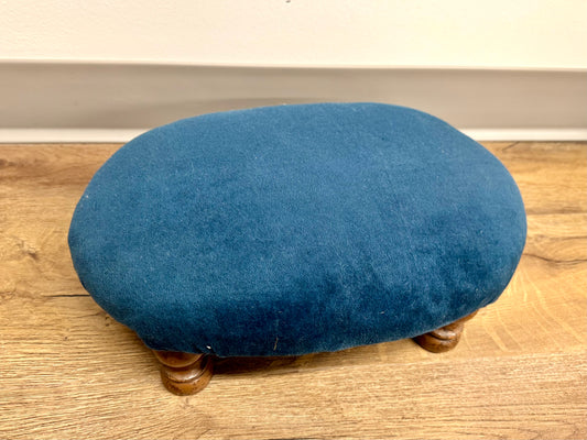 Small Blue Foot Stool