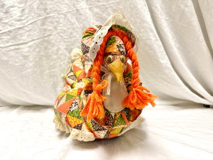 Handmade Quilted Turkey Stuffed Animal Decoration