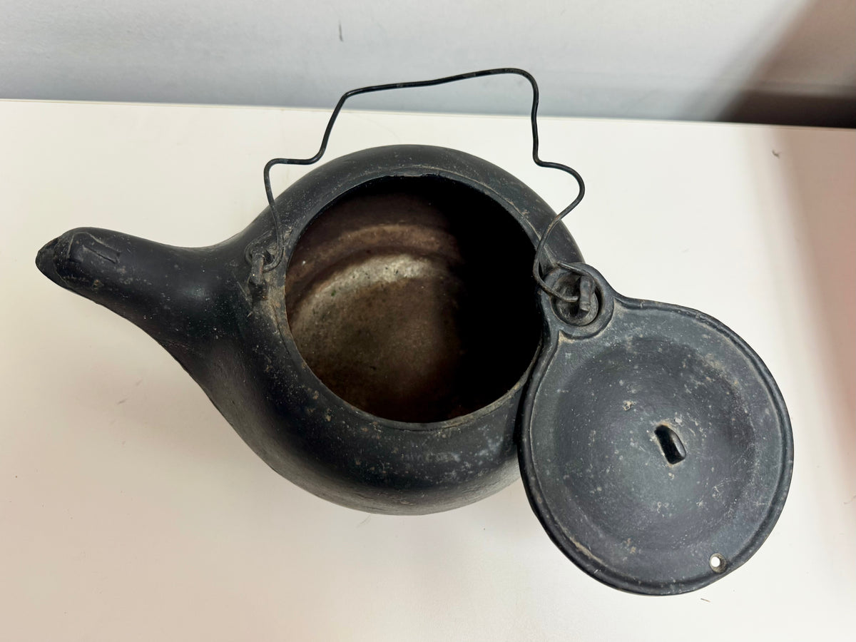 Antique Cast Iron Teapot