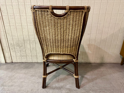 Vintage Rattan/Rope Wingback Chair