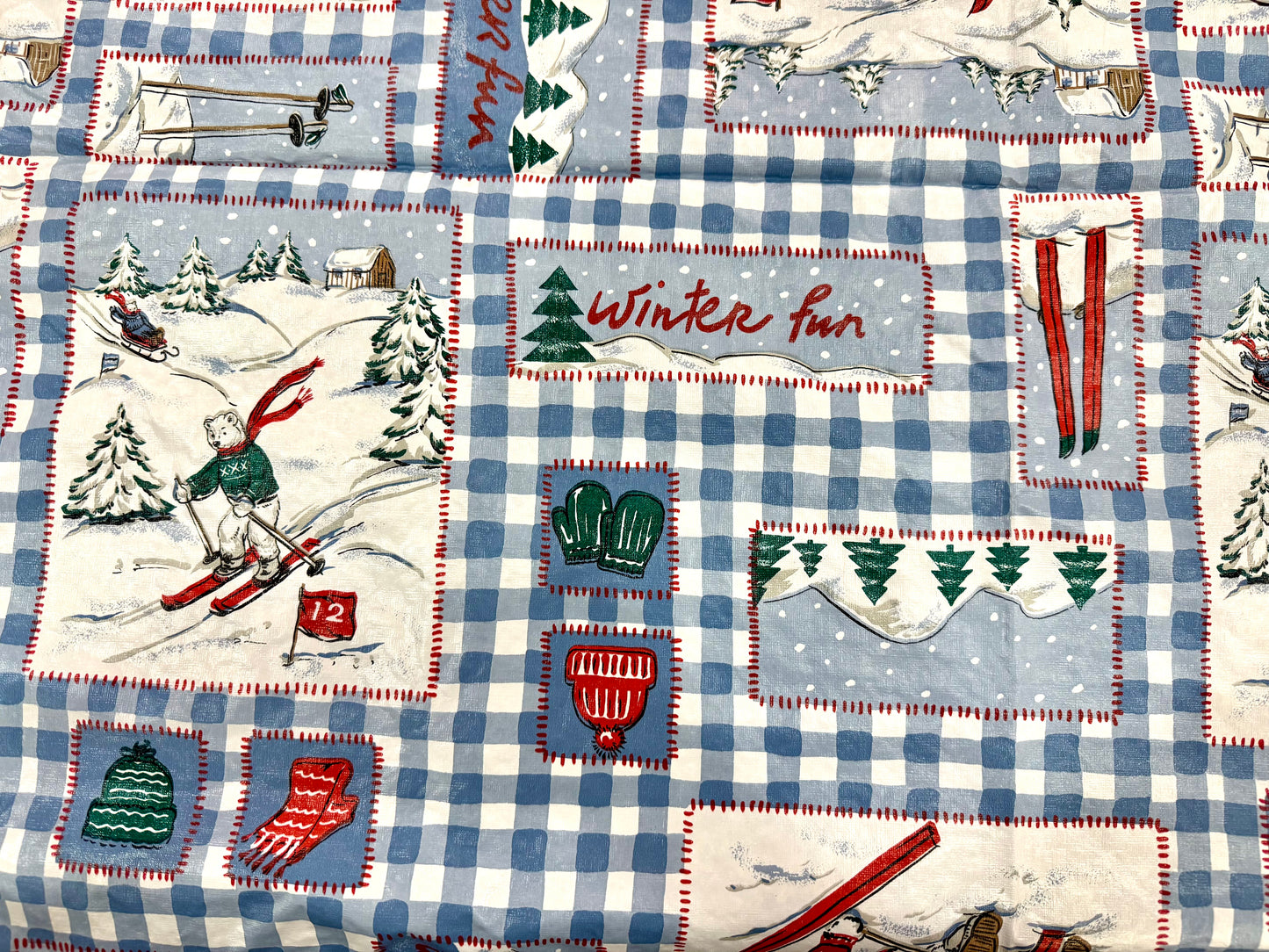 Vintage Christmas Tablecloth