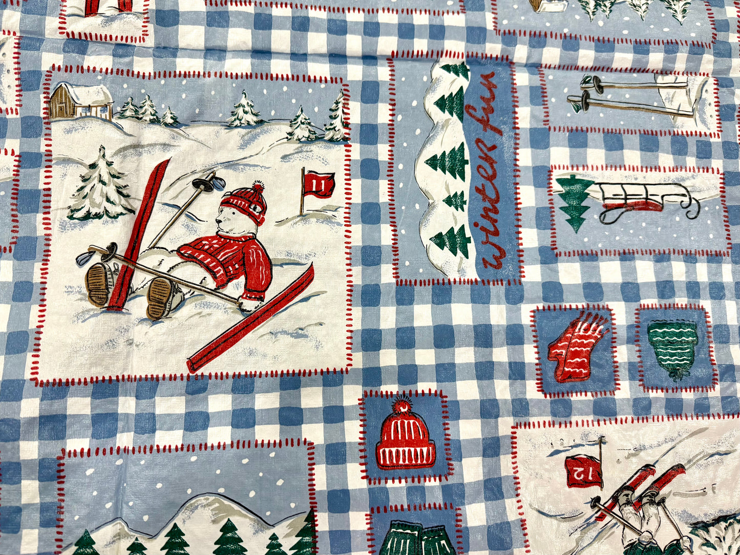 Vintage Christmas Tablecloth