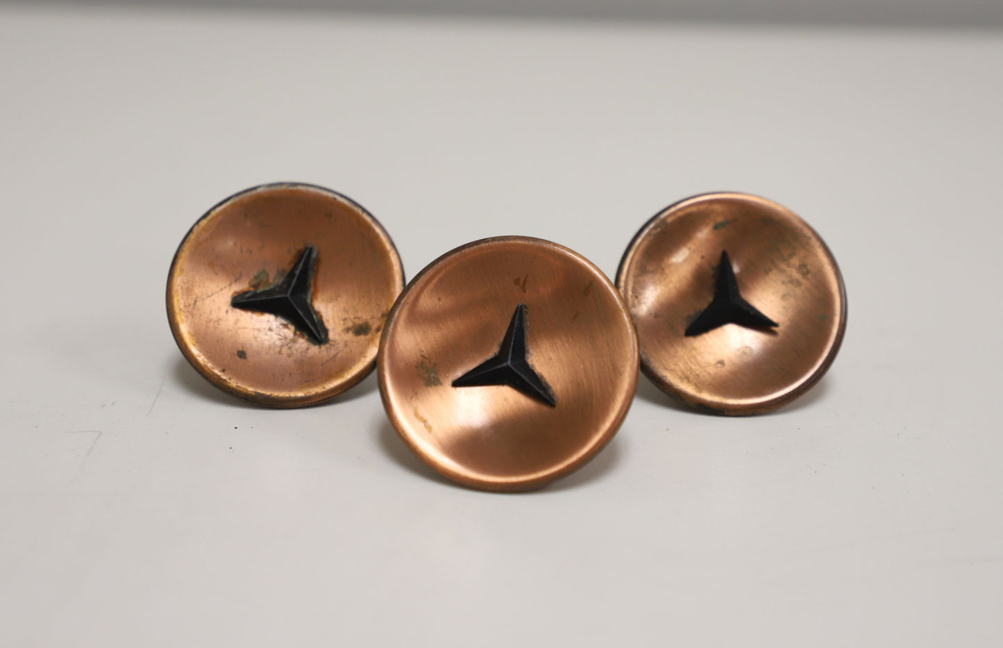 1950s Midcentury Modern Copper Drawer Knobs