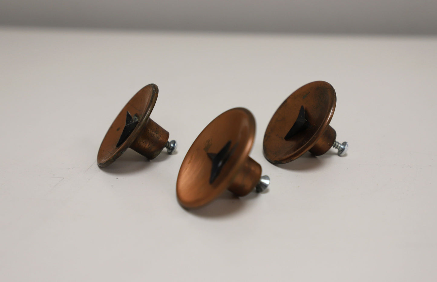 1950s Midcentury Modern Copper Drawer Knobs
