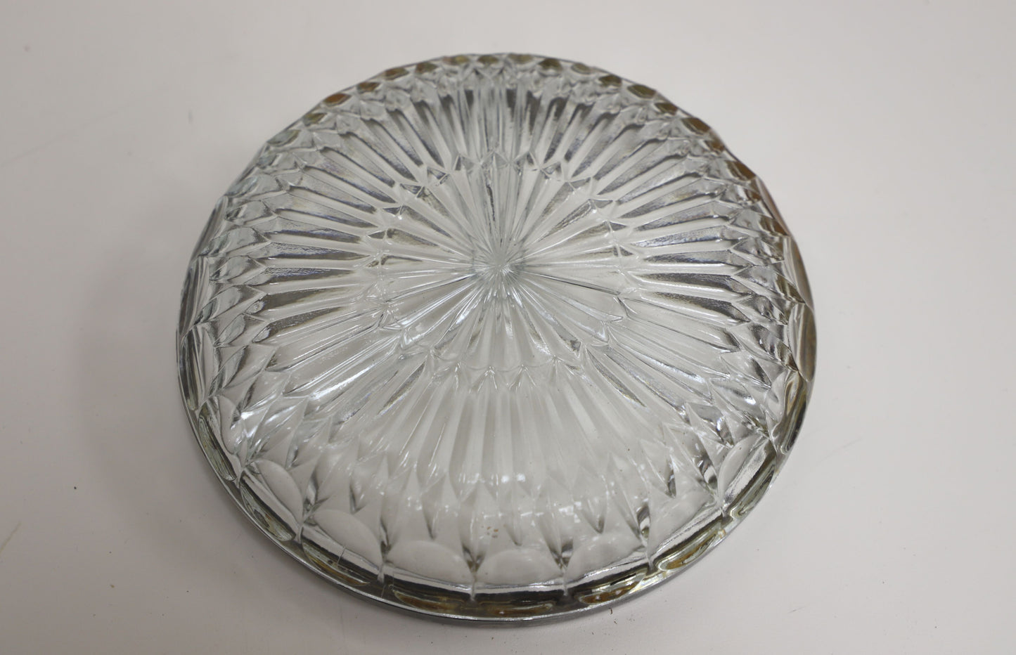 Crystal/Silver Relish Dish